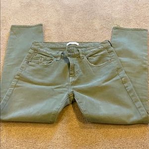 Seven olive colored denim